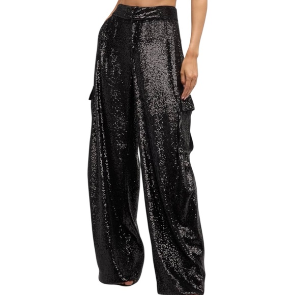 A.L.C. Megan Sequin Wide-Leg Pants - Picture 1 of 3